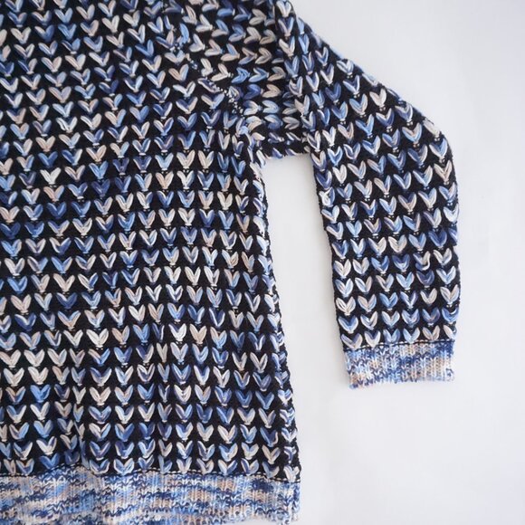 Vintage C&K Designs Blue Chunky Knit Button Cardigan Preppy Grandmacore XL - Picture 12 of 12